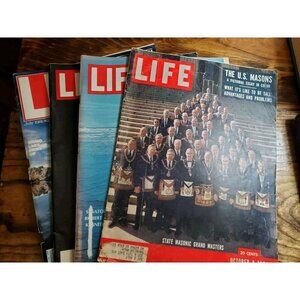 LIFE Magazine Lot of 4 1956 1968 1981 Covers Kennedy Masons Royal Fair Condition